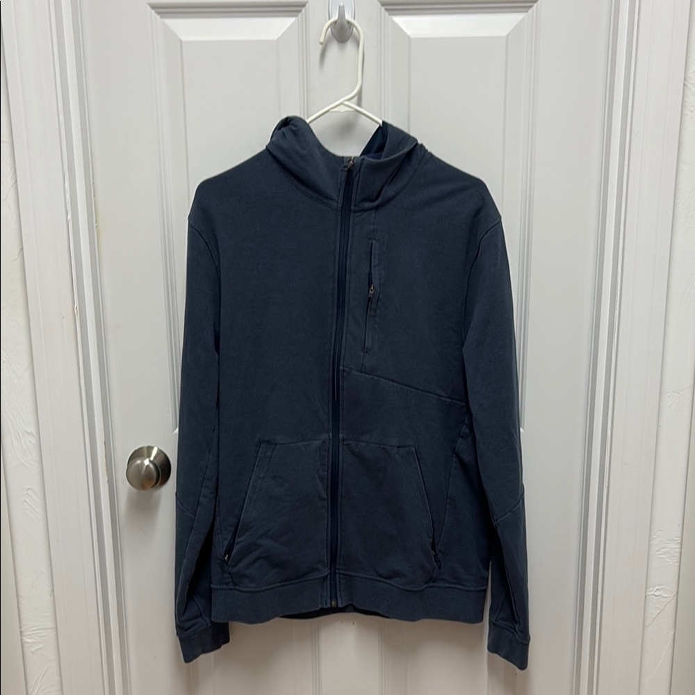 Lululemon Men’s City Sweat Zip Blue‎ Hoodie French Terry - size Large